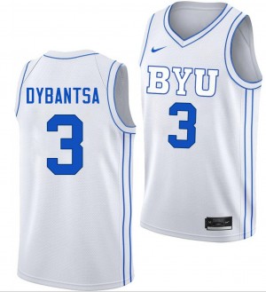 A.J. Dybantsa BYU Cougars College Basketball #3 Men's Stitched Jersey - White