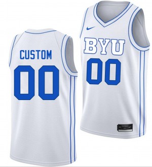 Custom BYU #00 Official College Basketball Men's Jersey - Royal