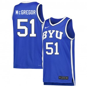 Jared McGregor Cougars Mens Limited #51 College Basketball Jerseys - Royal