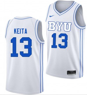 Keba Keita Cougars #13 Men Limited College Basketball Jersey - White