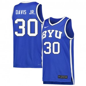 Kennard Davis Jr. BYU NCAA College Basketball #30 Men Jerseys - Royal