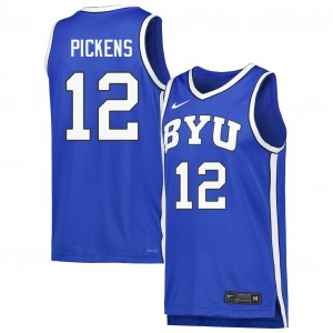 Nate Pickens Brigham Young University College Basketball 2025-26 Men #12 Jerseys - Royal