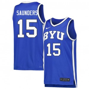 Richie Saunders BYU Cougars #15 Limited Men's College Basketball Jerseys - Royal