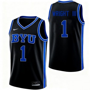 Robert Wright III BYU Mens #1 College Basketball Player Jerseys - Black