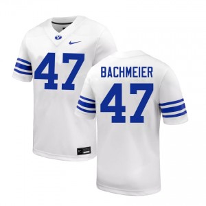 Bear Bachmeier Cougars Replica College Football Mens #47 Jersey - White