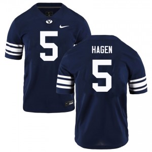 Cody Hagen Brigham Young University 2025 College Football #5 Mens Jerseys - Navy