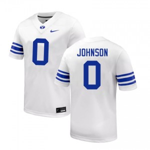 Evan Johnson The Y 2025-26 College Football #0 Men's Jersey - White