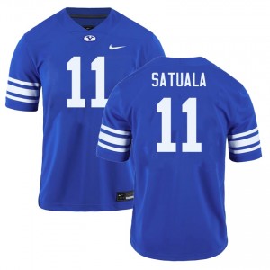 Faletau Satuala The Y Alumni College Football Men #11 Jerseys - Royal