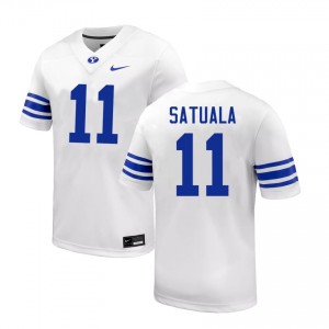 Faletau Satuala BYU Cougars #11 Mens Stitched College Football Jersey - White