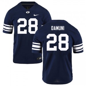 Jovesa Damuni BYU Cougars Men Game #28 College Football Jersey - Navy