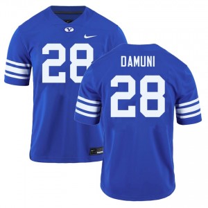 Jovesa Damuni Cougars College Football #28 Men Embroidery Jerseys - Royal