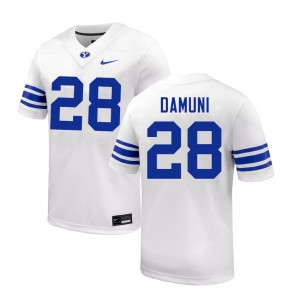 Jovesa Damuni Brigham Young University Men #28 Alumni College Football Jerseys - White