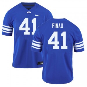 Lucky Finau Brigham Young University #41 College Football 2025 Men's Jerseys - Royal