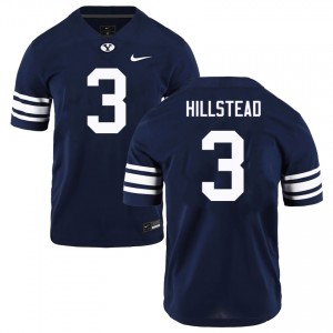McCae Hillstead Brigham Young University Men's #3 College Football 2025 Jersey - Navy