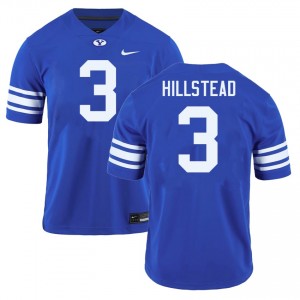 McCae Hillstead BYU Cougars Mens #3 2025 College Football Jersey - Royal