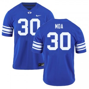 Sione Moa BYU 2025 #30 Mens College Football Jerseys - Royal