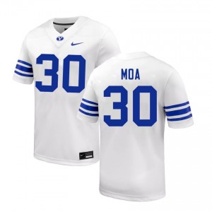 Sione Moa BYU Cougars Embroidery College Football #30 Men Jerseys - White