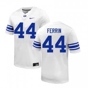 Will Ferrin BYU Official #44 College Football Mens Jerseys - White