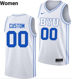 Custom BYU Replica College Basketball Women's #00 Jerseys - Royal