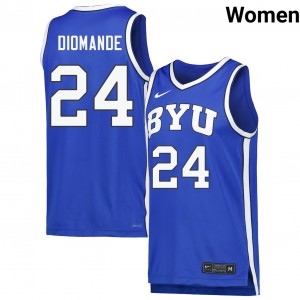 Dominique Diomande Brigham Young University Women's #24 College Basketball High School Jersey - Royal