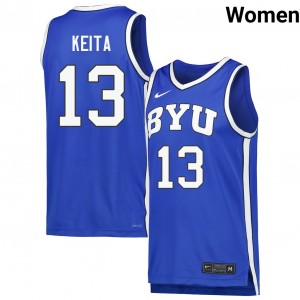Keba Keita Cougars Womens #13 College Basketball 2025-26 Jerseys - Royal