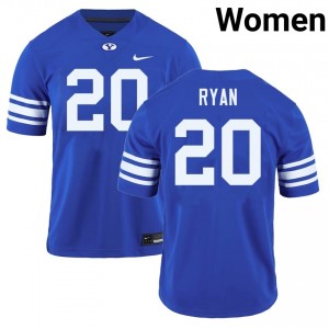 Carsen Ryan Brigham Young University College Football Women's 2025-26 #20 Jersey - Royal