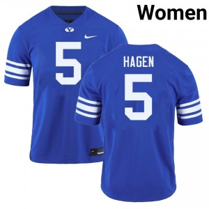 Cody Hagen The Y 2025 College Football #5 Womens Jerseys - Royal