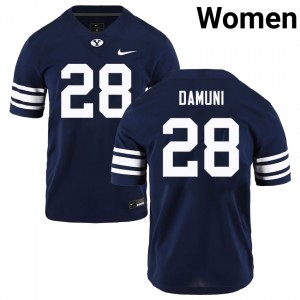 Jovesa Damuni BYU Cougars College Football #28 Official Womens Jersey - Navy