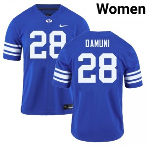 Jovesa Damuni BYU Cougars College Football #28 Womens Limited Jerseys - Royal