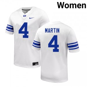 LJ Martin The Y #4 Official Womens College Football Jersey - White