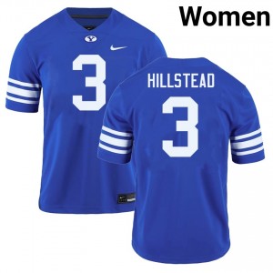 McCae Hillstead The Y Limited Women's #3 College Football Jerseys - Royal