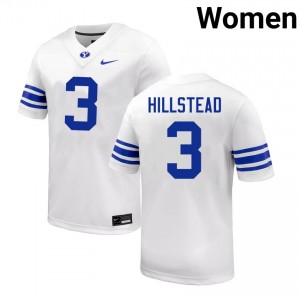 McCae Hillstead Brigham Young University Women's College Football #3 NCAA Jersey - White