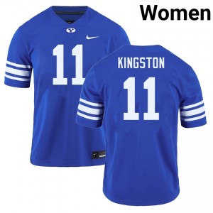 Parker Kingston Brigham Young University College Football #11 Official Womens Jersey - Royal
