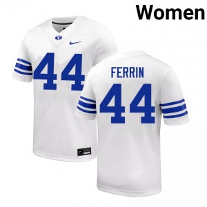 Will Ferrin BYU College Football 2025-26 Womens #44 Jersey - White