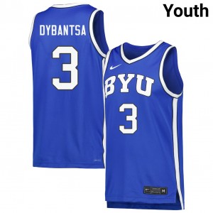 A.J. Dybantsa Cougars Youth Stitched College Basketball #3 Jerseys - Royal