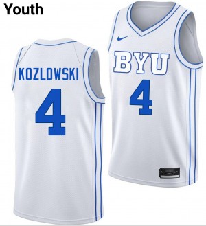 Brody Kozlowski The Y NCAA #4 College Basketball Youth Jersey - White