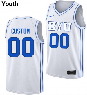 Custom BYU #00 Youth College Basketball Player Jerseys - Royal