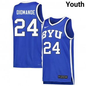 Dominique Diomande BYU Cougars Youth Alumni #24 College Basketball Jersey - Royal