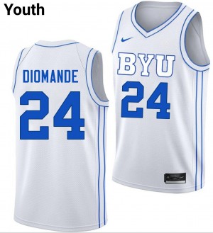 Dominique Diomande BYU NCAA #24 Youth College Basketball Jersey - White
