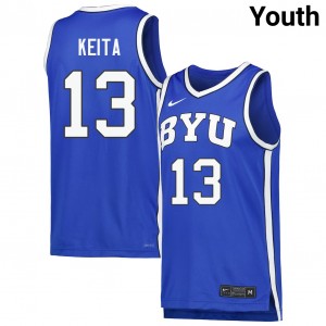 Keba Keita The Y Stitched Youth #13 College Basketball Jersey - Royal