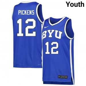 Nate Pickens The Y Youth #12 College Basketball Alumni Jersey - Royal