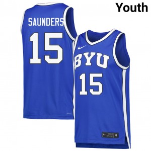 Richie Saunders The Y 2025-26 College Basketball Youth #15 Jersey - Royal