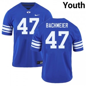 Bear Bachmeier Brigham Young University #47 2025-26 Youth College Football Jerseys - Royal