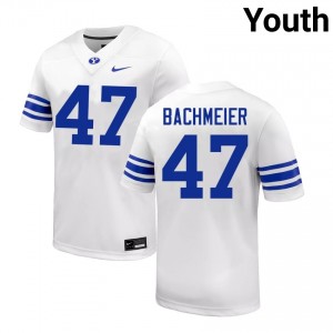 Bear Bachmeier Cougars Game Youth #47 College Football Jerseys - White