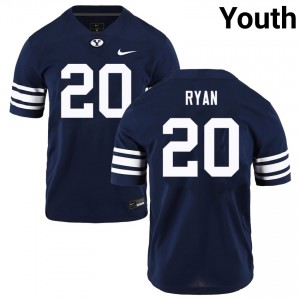 Carsen Ryan Brigham Young University College Football #20 2025-26 Youth Jersey - Navy