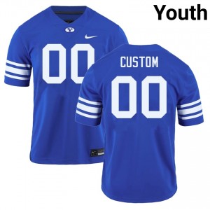 Custom The Y College Football #00 Alumni Youth Jerseys - Royal