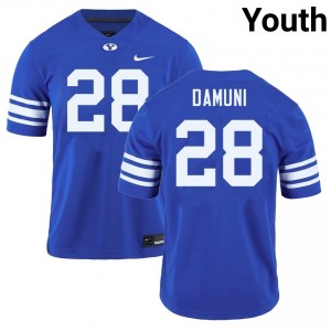 Jovesa Damuni BYU Cougars College Football University Youth #28 Jerseys - Royal