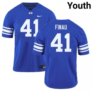 Lucky Finau BYU Cougars Youth #41 Player College Football Jersey - Royal