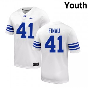 Lucky Finau Brigham Young University Youth Official College Football #41 Jersey - White