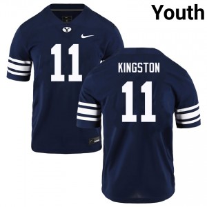 Parker Kingston Cougars #11 2025-26 Youth College Football Jerseys - Navy